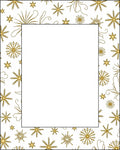 Golden Snowflake Scatter Rug