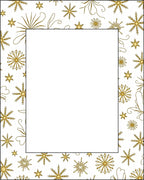 Golden Snowflake Scatter Rug