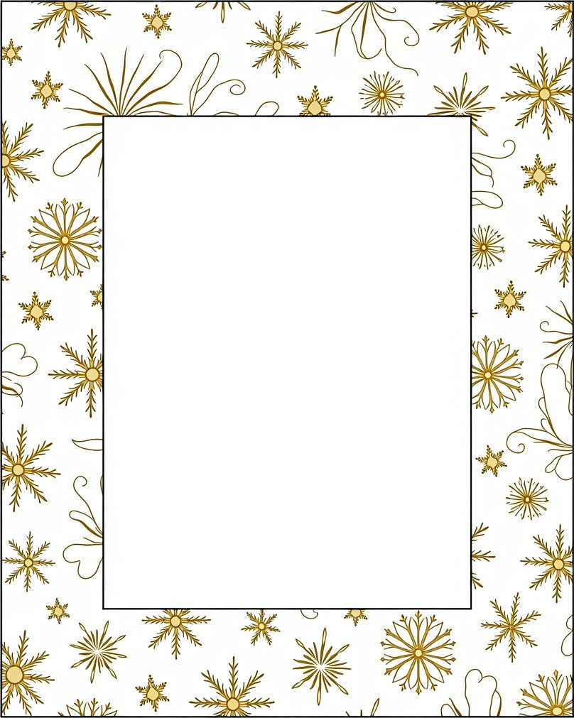 Golden Snowflake Scatter Rug