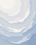Soft Blue White Swirl Texture Rug