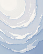 Soft Blue White Swirl Texture Rug