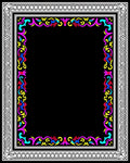 Vibrant Abstract Border Design Rug