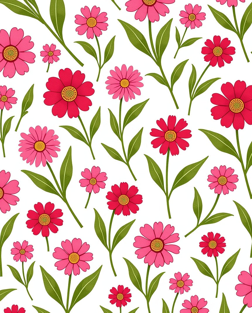 Whimsical Floral Pattern Meadow Design Rug