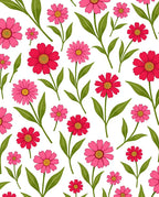 Whimsical Floral Pattern Meadow Design Rug
