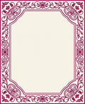 Maroon Floral Scrollwork Accent Rug