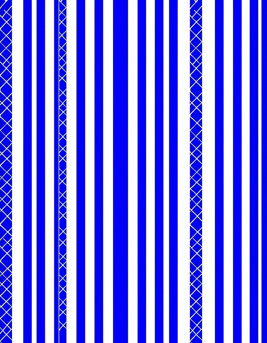 Bold Blue White Stripe Pattern Rug