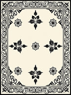 Classic Floral Scrollwork Borders Rug