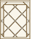 Elegant Lattice Diamond Border Pattern Rug