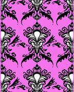Bold Black Floral Swirls Pattern Rug
