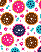 Sweet Donut Flower Pattern Rug