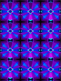 Geometric Starburst Purple Blue Pattern Rug