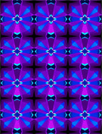 Geometric Starburst Purple Blue Pattern Rug