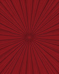Red Sunburst Abstract Lines Rug