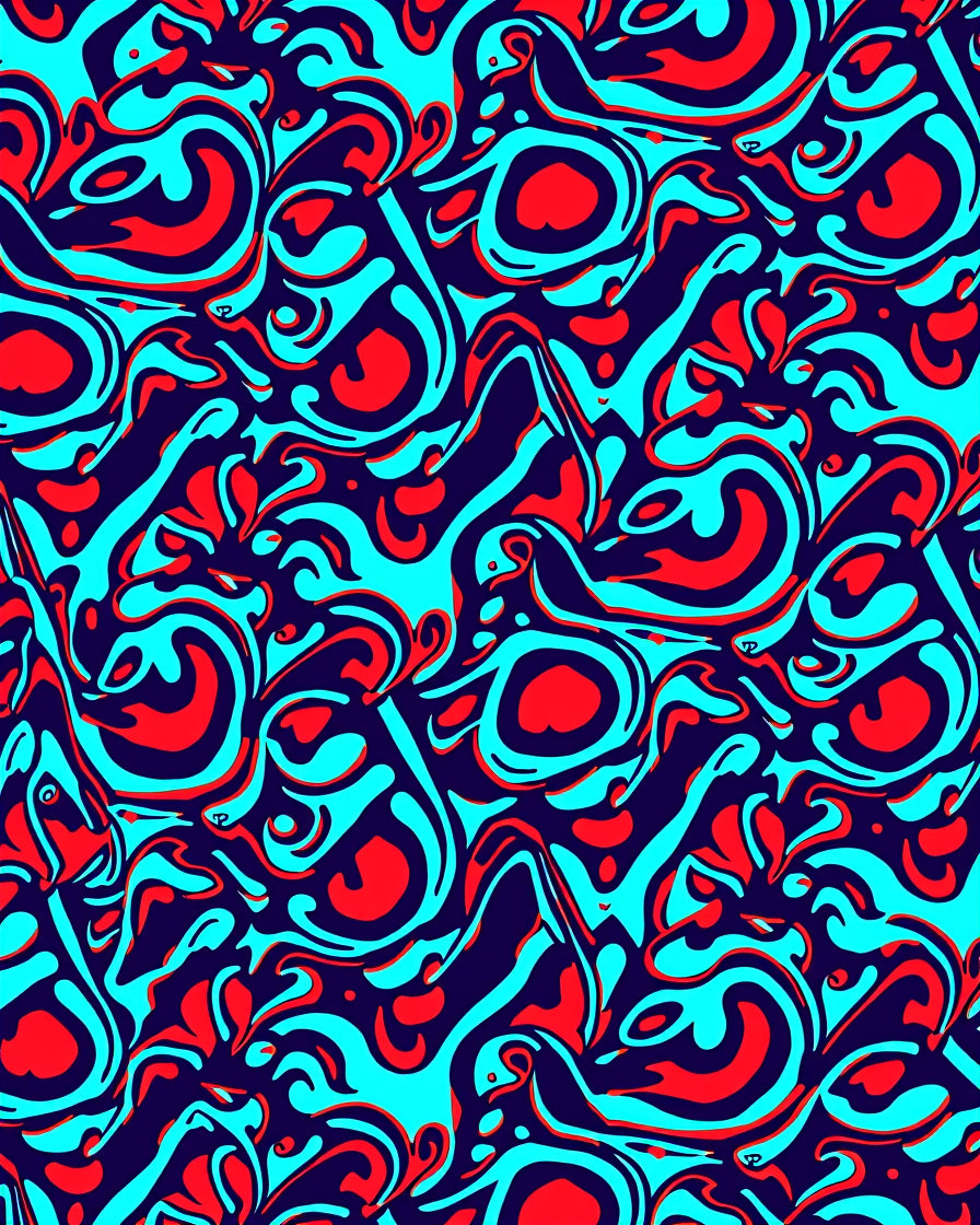 Trippy Swirl Abstract Pattern Rug