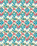 Vibrant Floral Damask Pattern Rug