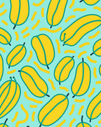 Funky Yellow Banana Pattern Rug