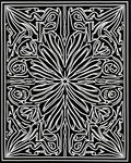 Intricate Black White Rhythmic Pattern Rug