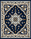 Ornate Floral Mandala Classic Pattern Rug