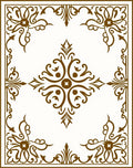 Elegant Brown Scrollwork Central Medallion Design Rug