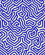 Abstract Blue Maze Pattern Rug