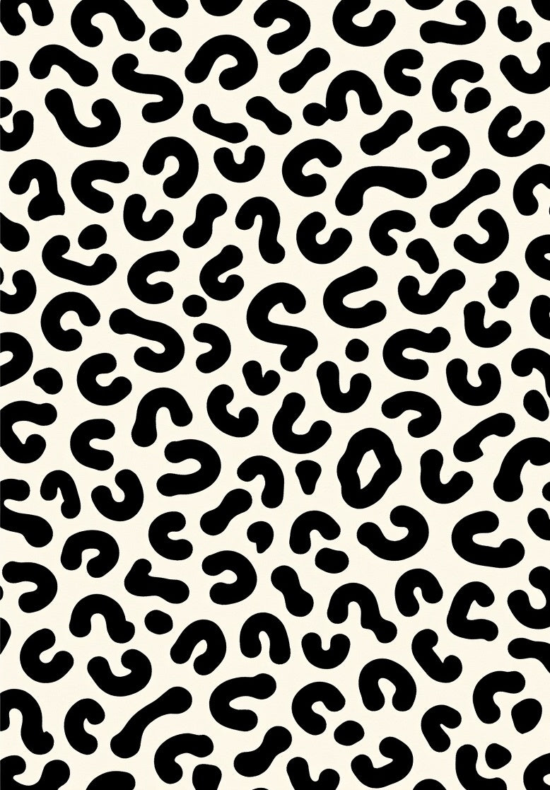 Modern Leopard Spot Print Pattern Rug