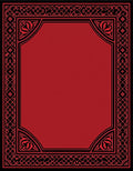 Ornate Red Black Border Pattern Rug