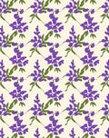 Purple Lavender Branch Pattern Rug