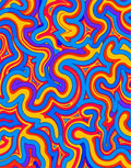 Vibrant Psychedelic Swirls Pattern Rug