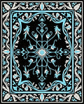Bold Floral Acanthus Scroll Design Rug