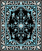 Bold Floral Acanthus Scroll Design Rug