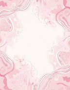 Abstract Pink Swirl Organic Design Rug