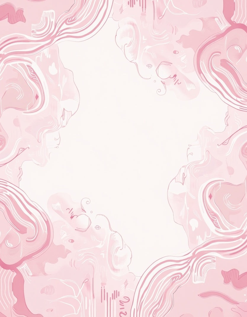Abstract Pink Swirl Organic Design Rug