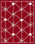 Modern Geometric Starburst Lattice Design Rug