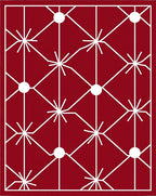 Modern Geometric Starburst Lattice Design Rug
