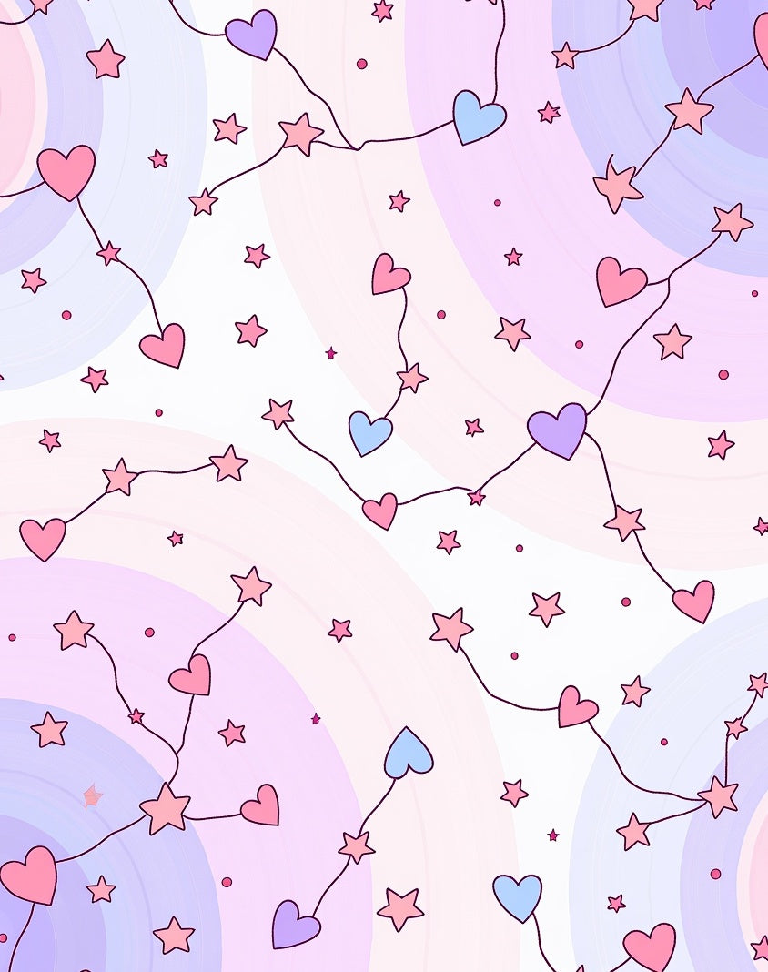 Sweet Heart Star Constellation Design Rug