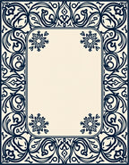 Classic Scrollwork Floral Frame Rug