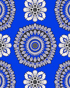 Radiant Blue Mandala Floral Art Rug