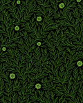 Vibrant Green Vine Floral Pattern Rug