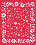 Floral Motif Branching Pattern Rug