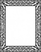 Ornate Black White Scrollwork Rug