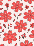 Coral Floral Patterned Delightful Rug