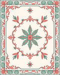 Ornate Floral Scrollwork Leaf Pattern Rug