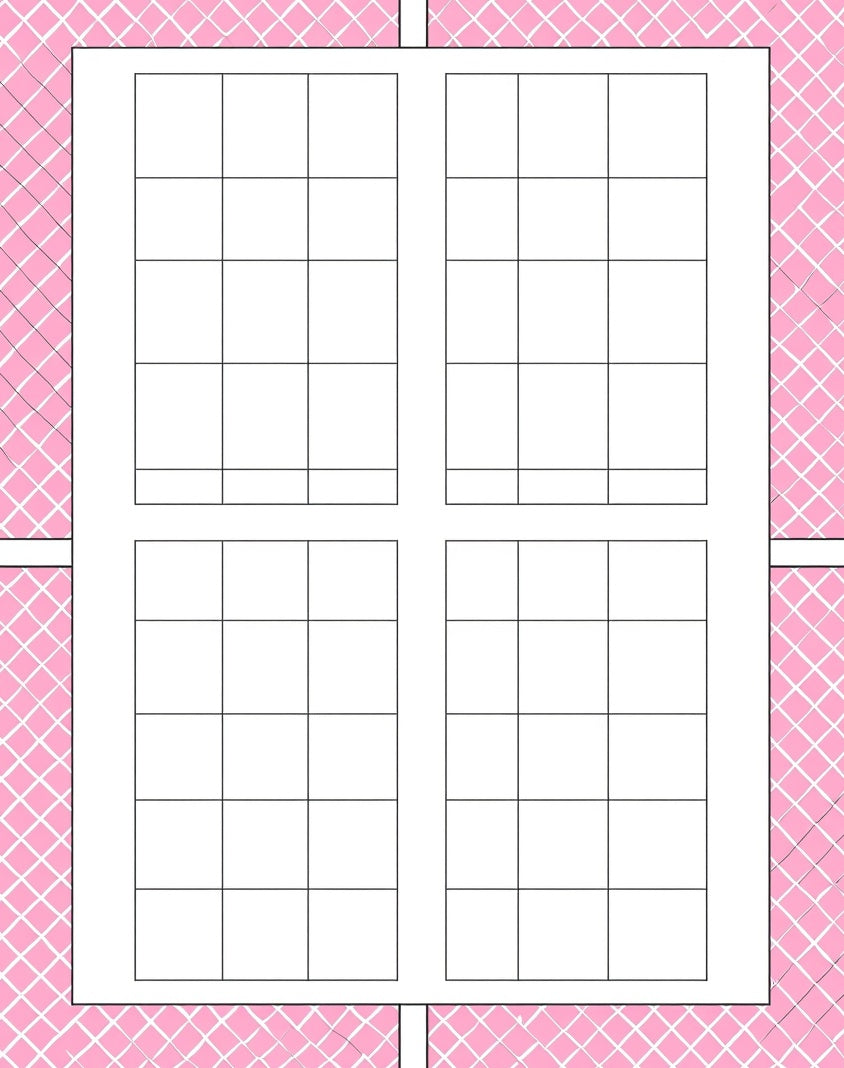 Pink Diamond Lattice Pattern Design Rug