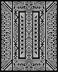 Ethnic Monochromatic Geometric Pattern Rug