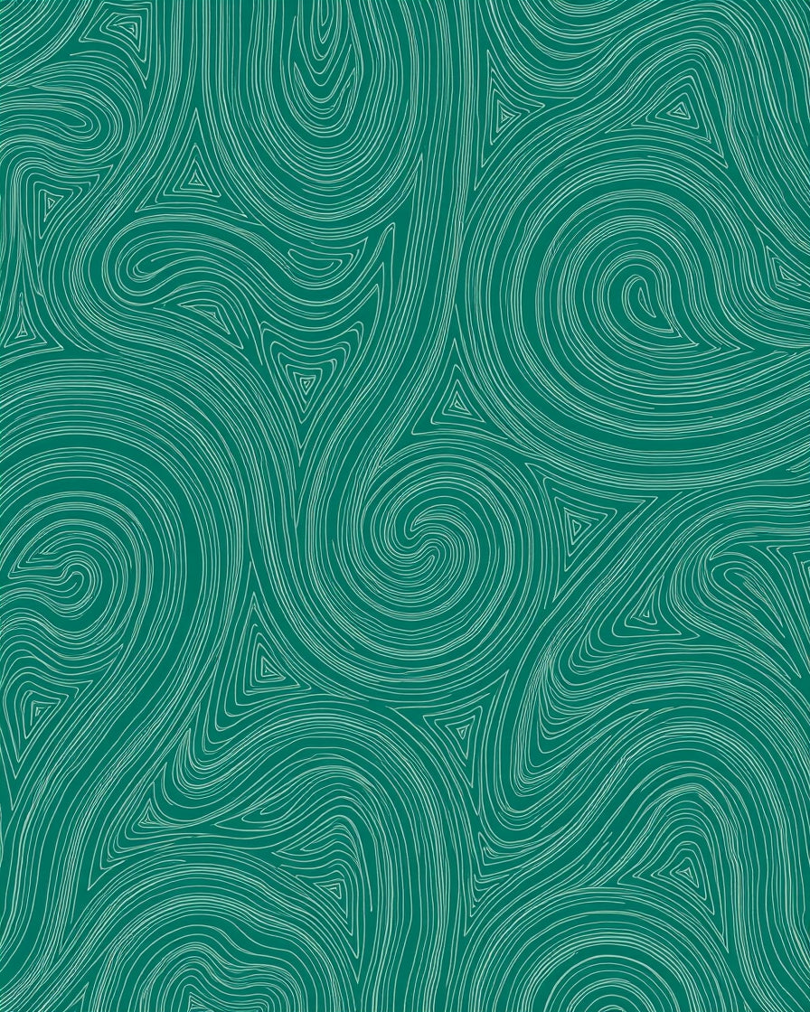 Abstract Swirl Triangle Teal Pattern Rug