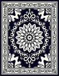 Classic Floral Scrollwork Symmetry Rug