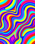 Vivid Swirling Color Pattern Rug