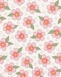 Blush Pink Floral Pattern Rug