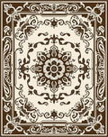 Classic Floral Scrollwork Motif Rug