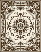 Classic Floral Scrollwork Motif Rug